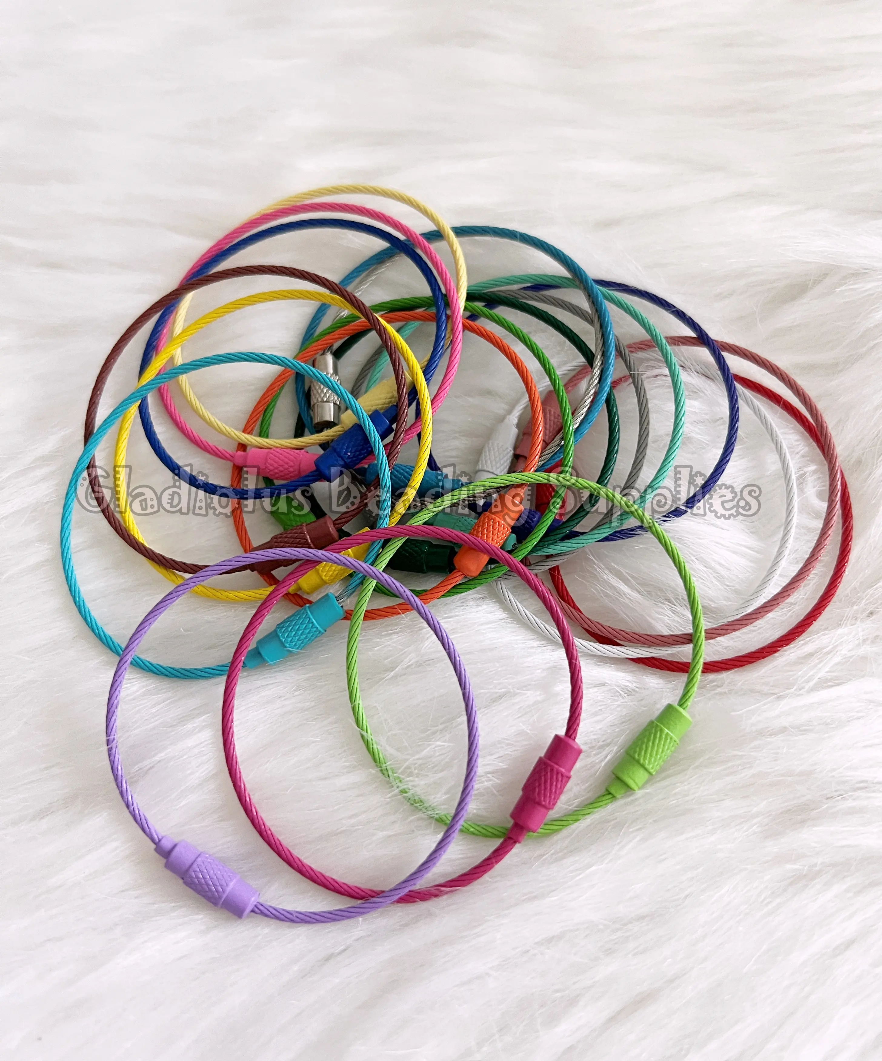 5.9" Wire, 150mm Stainless Steel Wire Rings, Wires for Keychain, Mini Wires With Screw Clasp, DIY Keychain, Wire Loop, Wire Cable, Key Ring