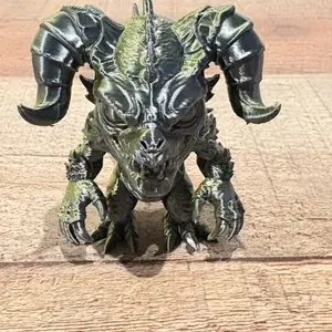 Creature with horns - 3d printing figure