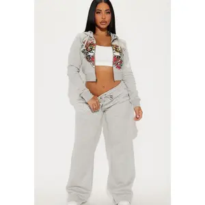 Ed Hardy Tiger Pant Set - Heather Grey C