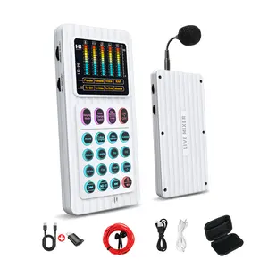 HiCall M01 Mini The Ultimate Portable Vocal Recording Studio - All-in-One Audio Interface Kit for Content Creators, TikTok Live, YouTube Podcast & Outdoor Music Making Streaming Mixer External Amplifier