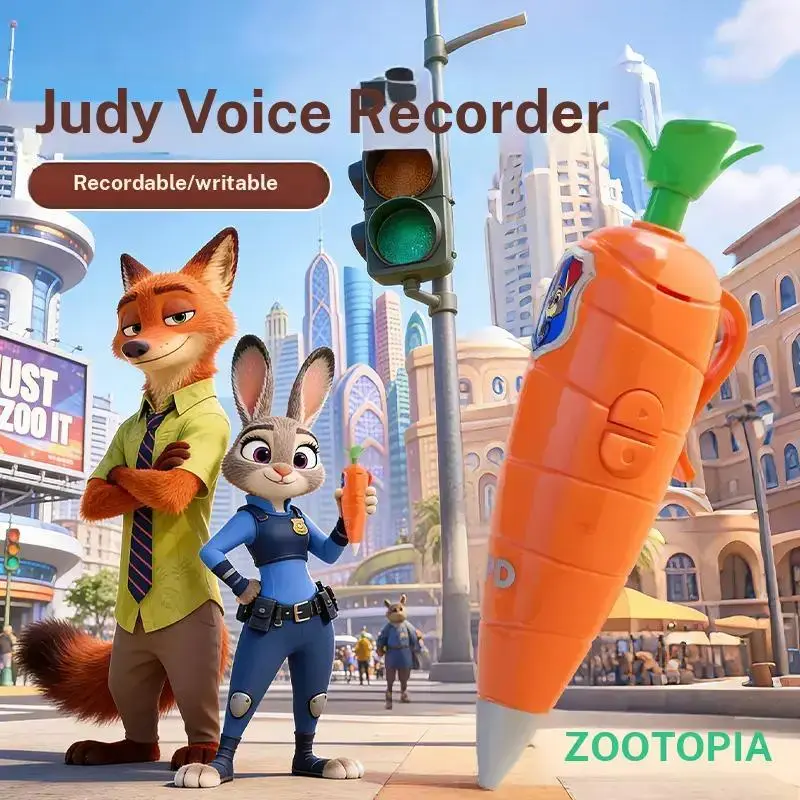 MINISO x Disney Zootopia 2-in-1 Voice Recorder Pen | Writable Audio Recording Pen for Students, Study, Meetings & Everyday Notes