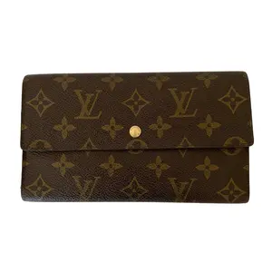 Pre-owned Louis Vuitton Wallet Small Leather Goods monogram Sara long authentic with COA MK9004