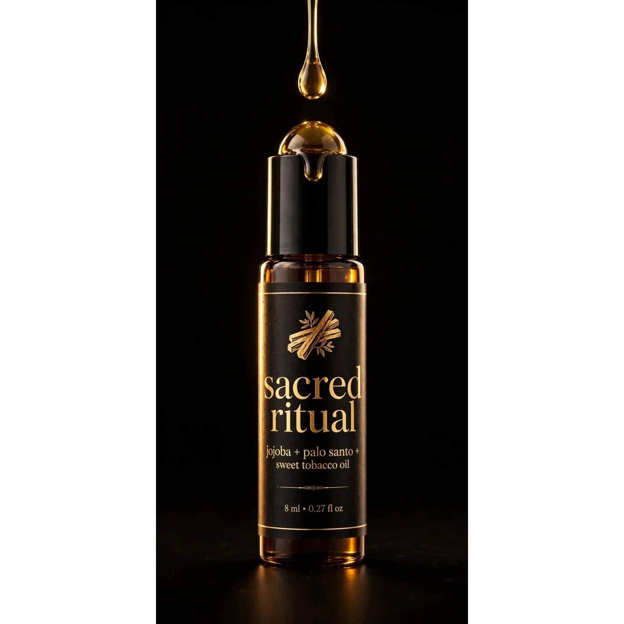 Unisex Jojoba & Palo Santo Blend Roll-On Oil, Personal Care Fragrance with Easy Apply Roll-On Design