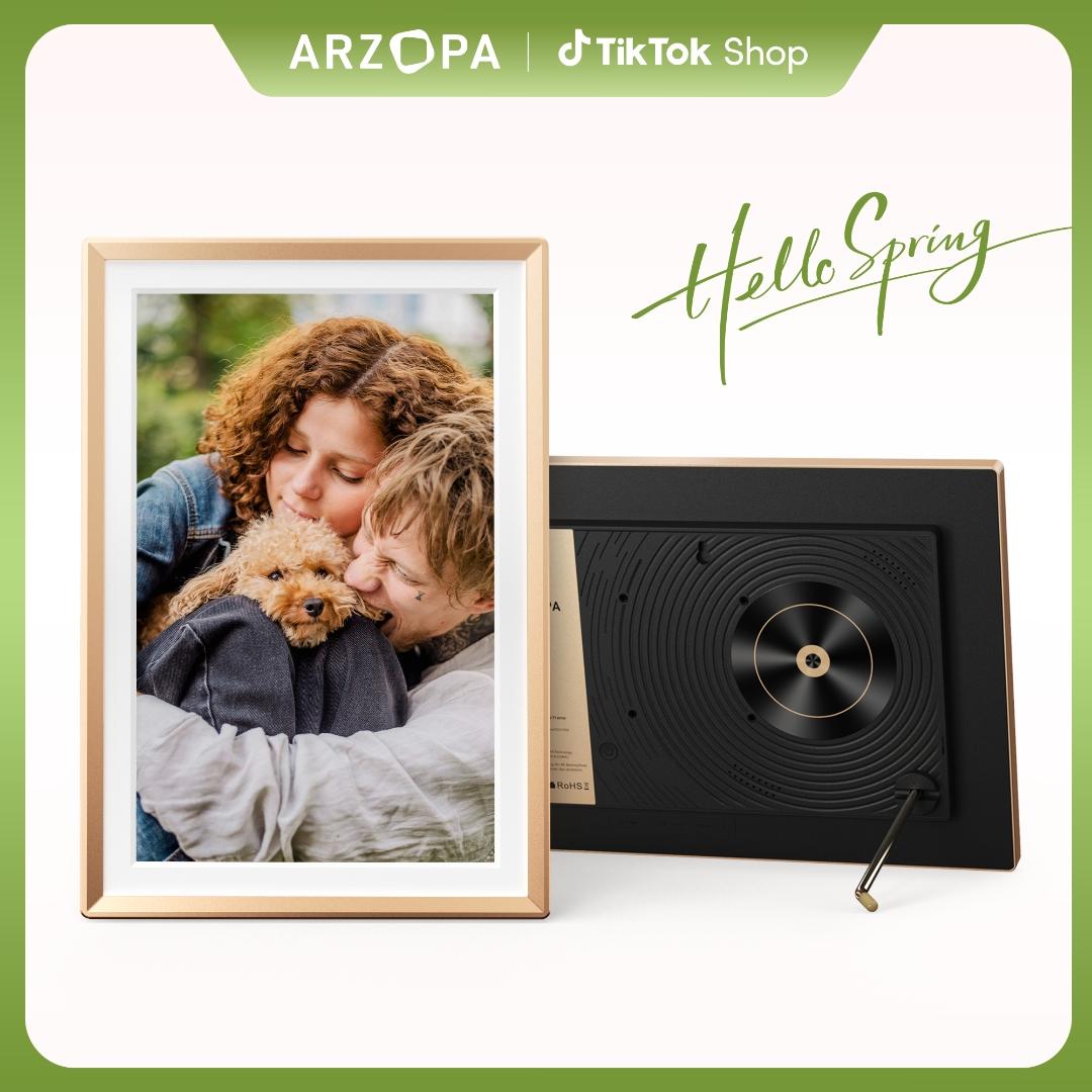 ARZOPA WiFi Digital Touch Screen Photo Frame Free Unlimited Cloud Storage Touchscreen 120s Video Frame PhotoFrame Digita