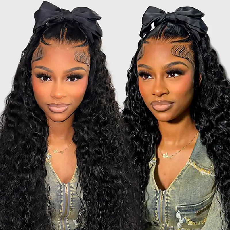 [Summer Essential] Wiggins Hair 250% Density Pre Braided Wig Water Wave 13x4 Lace Front Wig Pre Stylist Wig Pre Cut Lace Ready to Go Glueless Braided Human Hair Wigs #weeklydeals