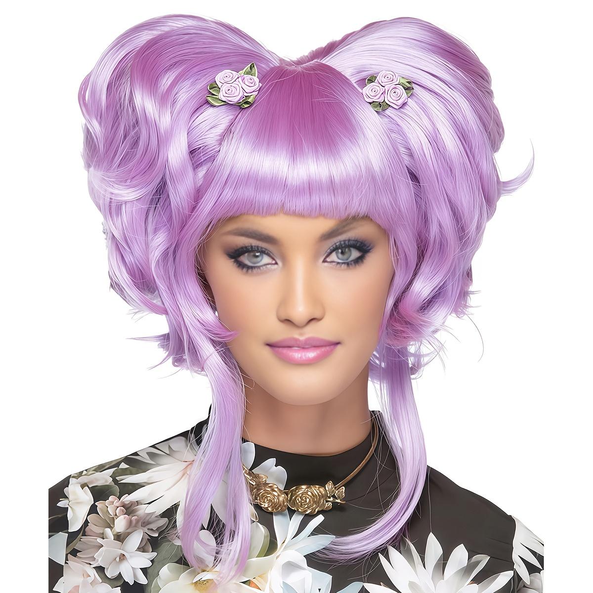 Anxin Mustache Red Queen Costume Colored Curly Wig for Women, Multiple Colors Available, Full Head Cover for Cosplay and Holiday Parties