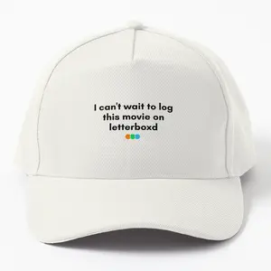 Letterboxd Can't Wait to Log This Movie Twill Cap Hat  Fun and Playful Embroidered Design for Movie Enthusiasts and Fans of the Popular Movie Logging App