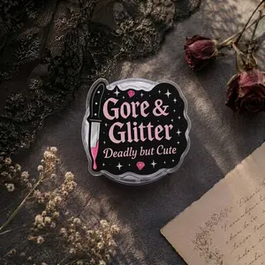 "Gore & Glitter" Phone Grip Holder Aesthetic Deadly but Cute Collapsible Stand for Alternative