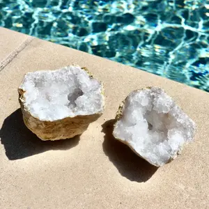 Matching Calcite Geode Halves