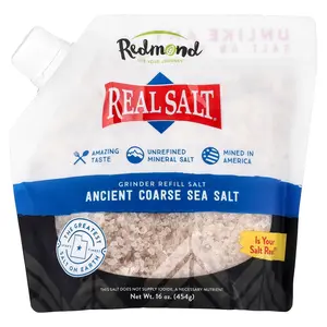 Redmond Real Salt®, Ancient Coarse Sea Salt, Grinder Refill Salt, 16 oz (454 g)
