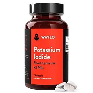 KI Potassium Iodide Tablets -130 mg per Serving- Total 75 Tablets