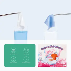 50 Pack Plastic-Free Laundry Sheets Low Allergy Liquid Detergent Tablets, Strong Stain Removal Biodegradable Cleaning Strips