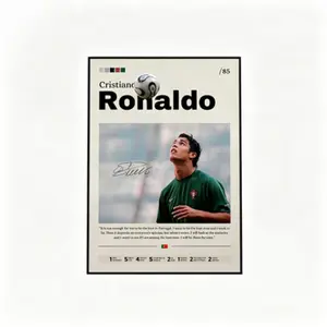 Cristiano Ronaldo Poster UNFRAMED , Soccer Print, CR7 Print Decor, Football Legend, Ronaldo Portugal Print, Sports Wall Art, Ronaldo Fan Gift Border Decoration Room