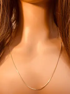 Gold Filled Box Necklace | 0.5mm Width | 14–24 Inch Size