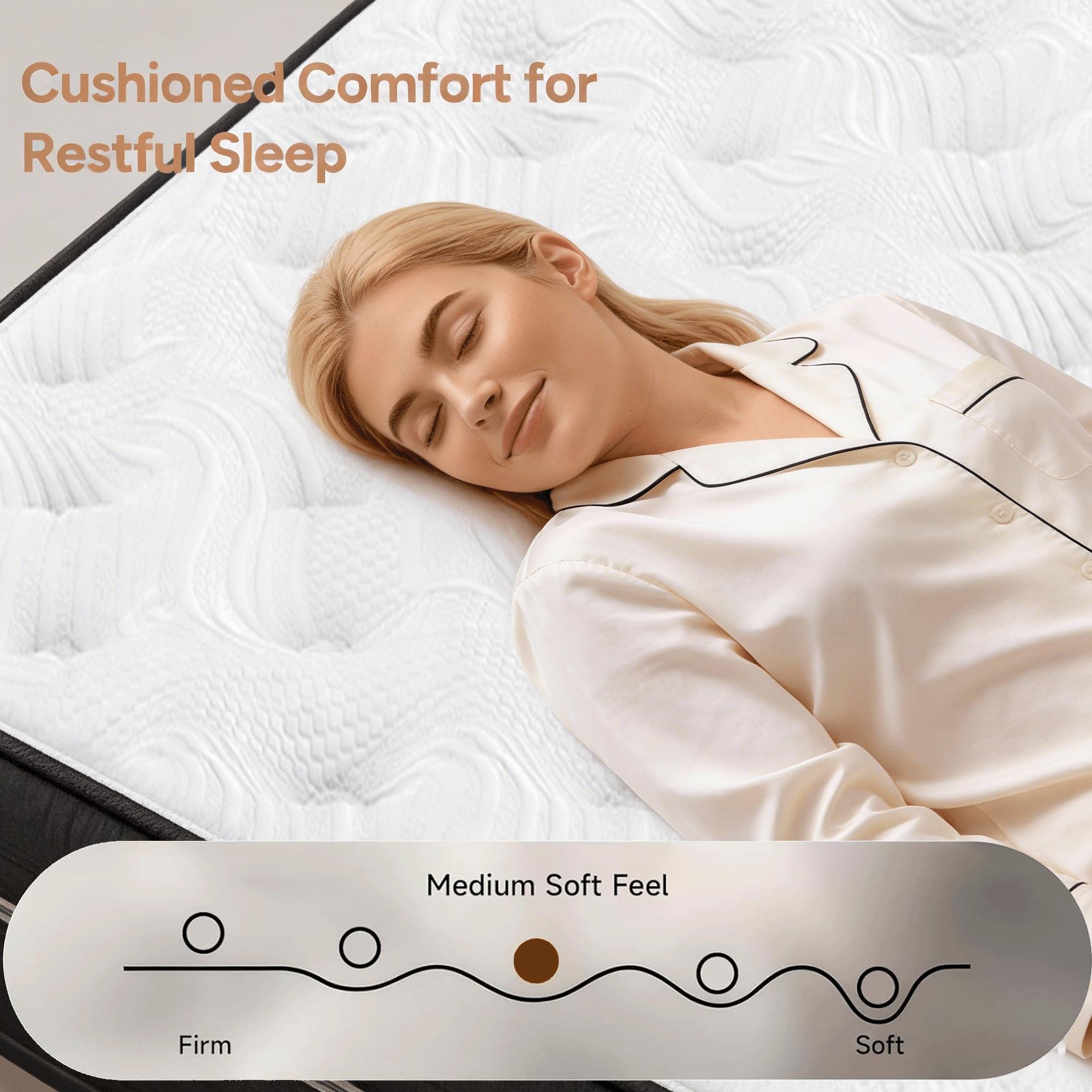 【summergarden】 12/14 Inch Firm Hybrid Queen Size Mattress in a Box, Strong Edge Support, Motion Isolation, with 7-Zones Pocket Springs, Fiberglass-Free, Pressure Relief, CertiPUR-US
