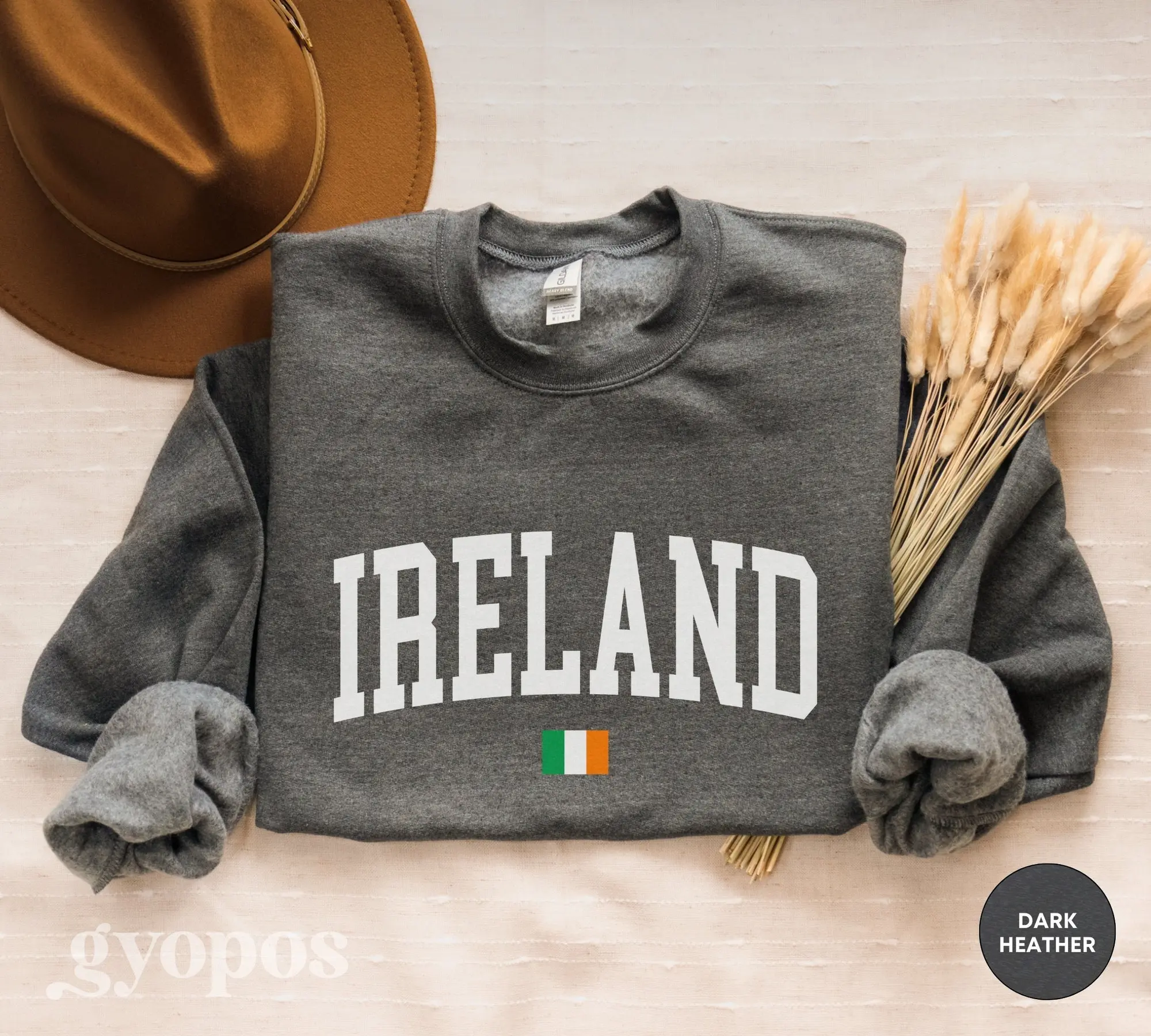 Ireland Pullover Sweatshirt, Ireland Hoodie, Ireland Shirt, Ireland Souvenir Gift, Irish Flag, Travel Sweater
