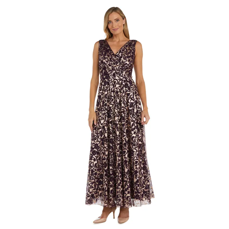 formal r&m richards dresses Cascade Cocktail Dress With Rhinestone Buckle Violet / 6 main image 1
