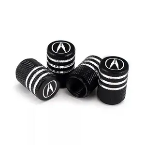 4x Acura Tire Valve Stem Caps For Car Truck Universal Fitting Black Free Shippin