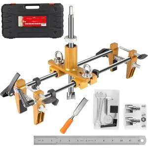 Door Lock Installation Kit, Door Lock Hole Opener Kit, Lock Mortiser for Wooden Doors, Mortise Jig with 3 Drill Bits