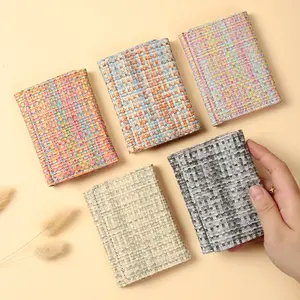 Woven Pattern Multi-Functional Card Holder PU Leather Wallet with Multiple Slots for Men & Women Creative ID Case for Credit Cards & Driver's License Everyday Essential