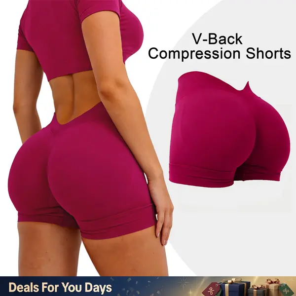 [SIZE UP 1] GYMER LJ V-BACK SCRUNCH SHORTS Gym Fitness Sportswear Workout Yoga Cycling Short