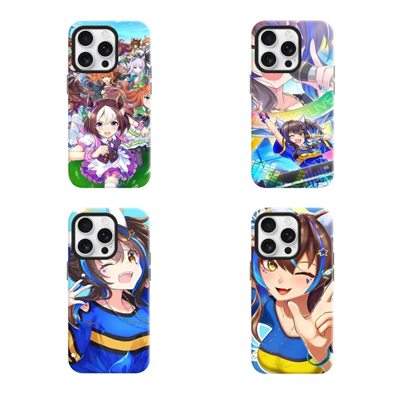 Uma Musume-Pretty Derby Themed TPU Transparent Shockproof Smartphone Casing - Handheld Cellphone Case for iPhone 17,16,15,14,13,12,11 & Samsung Galaxy S25,S24,S23,S22 - Cute Device Gift Option