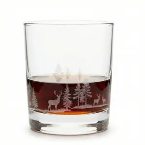 Personalized Whiskey Glass, Engraved Deer Whiskey Glass, Custom Name Rocks Glass, Hunting Gift for Him, 11oz Whiskey Tumbler