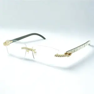 Iced Out White Buffs Clear Lens