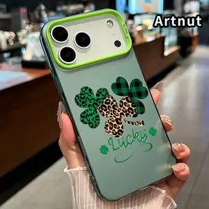 Phone Case for iPhone 17 Pro Max 16 Plus 15 14 13 12 11 Air E Lucky Clover Charm Pattern Anti-Scratch Shockproof Pocket-Friendly durable Cover