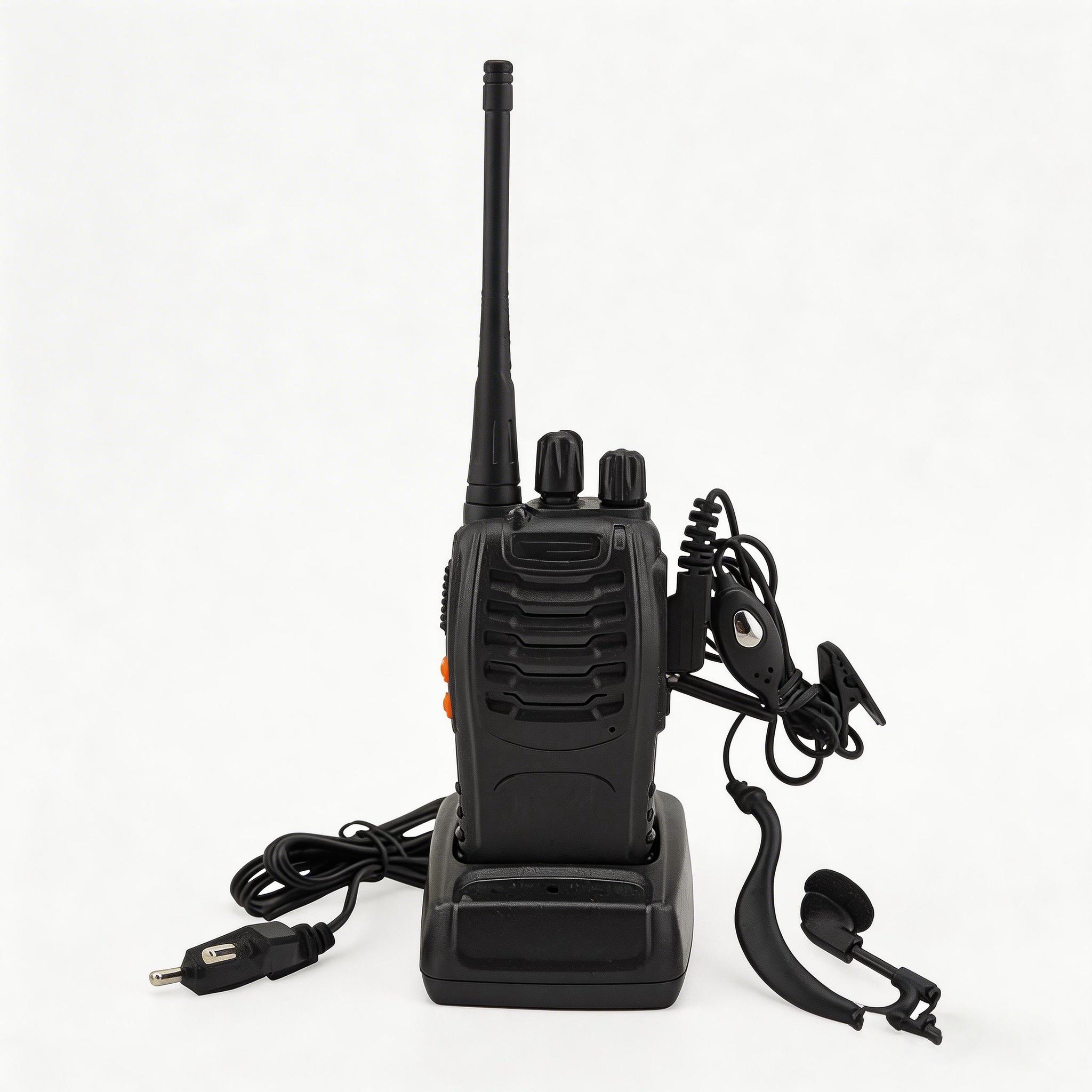 2pcs/lot Walkie talkie UHF Two way radio  UHF 400-470MHz 16CH Portable Transceiver with Earpiece