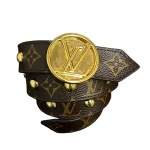 Pre-owned LV Circle Reversible Belt Monogram Canvas and Leather MediumTwins LDJ4335