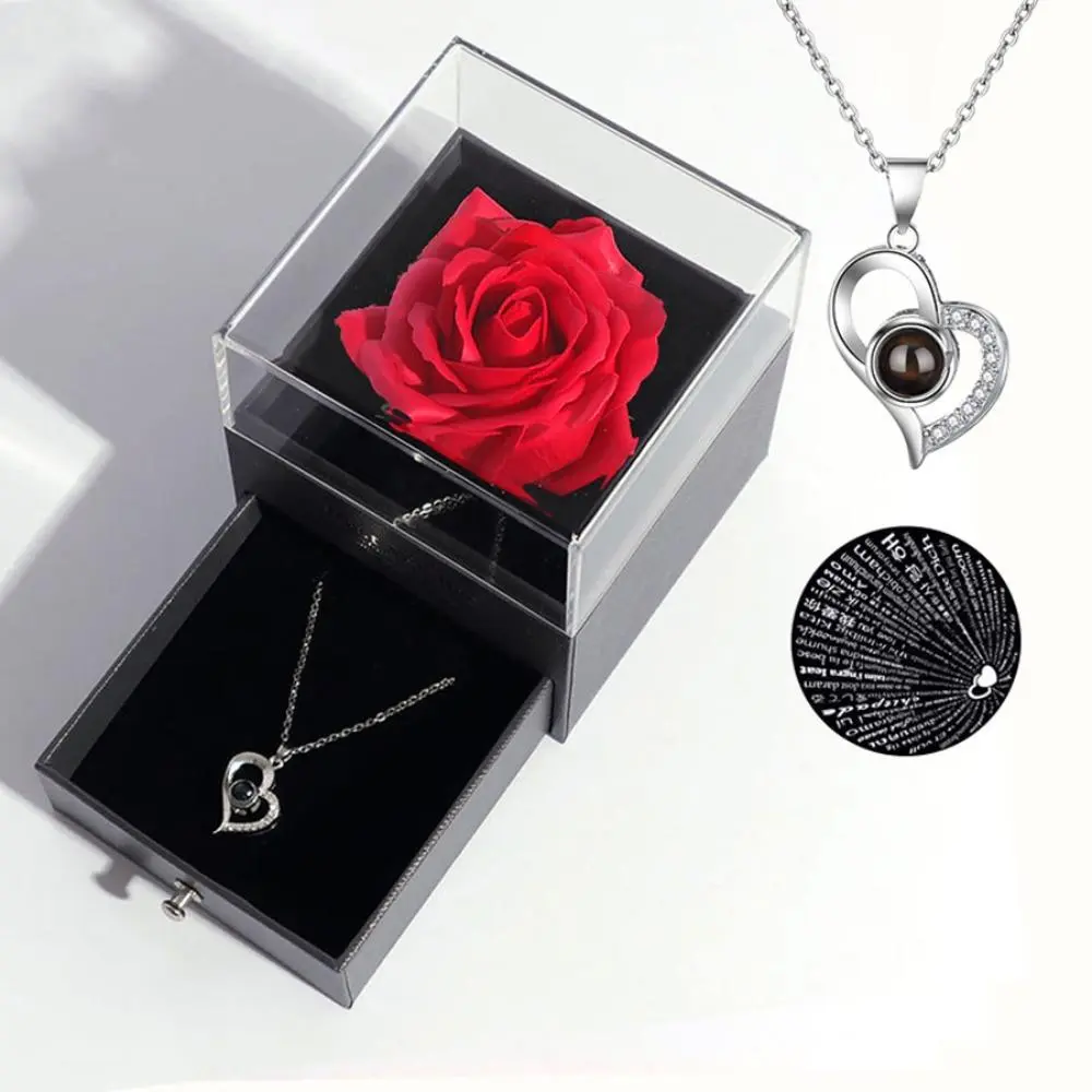 Black Box with Silver Heart Necklace