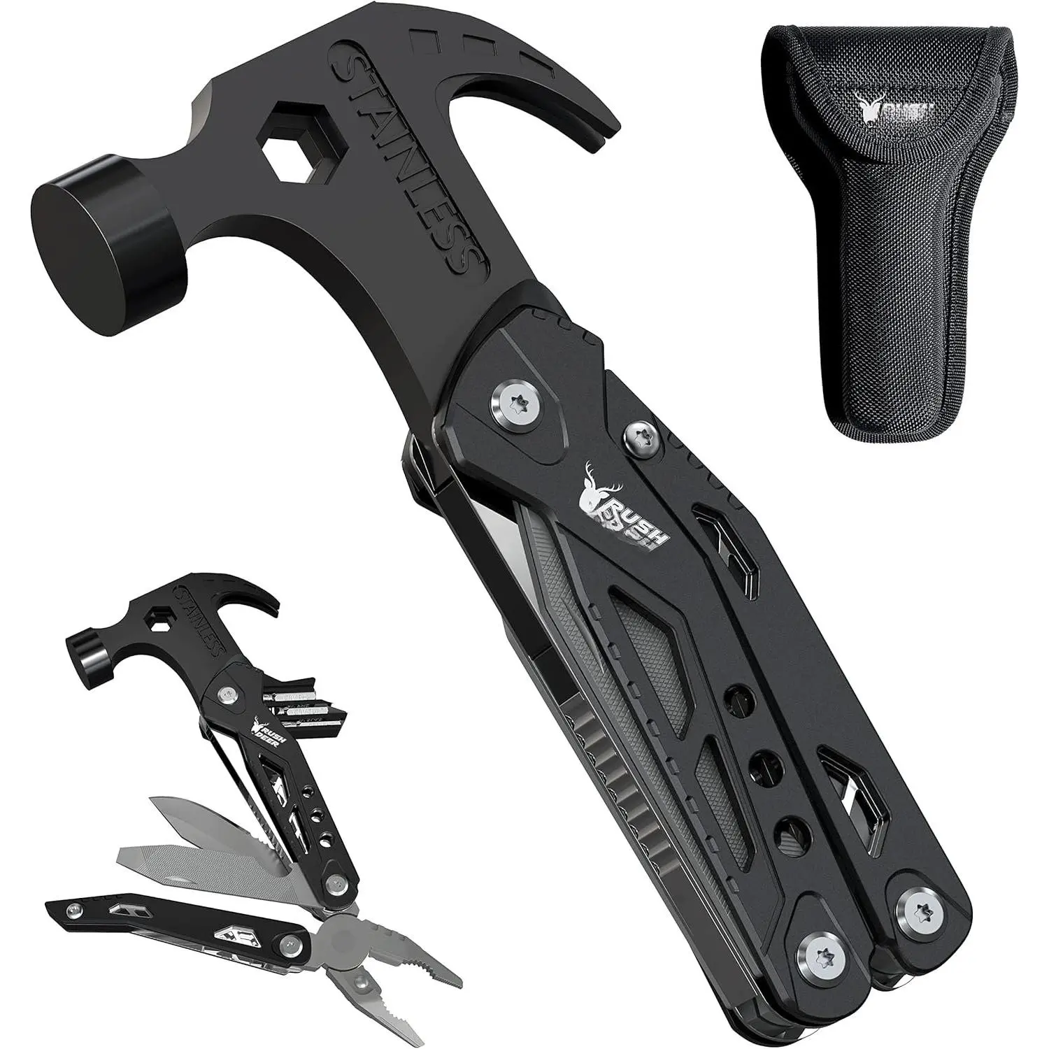 14-in-1 Multitool, Gifts for Dad, Mini Hammer Multitool, Small Hammer Tool,  Gear and Supplies, Christmas Gift for Boy Husbands