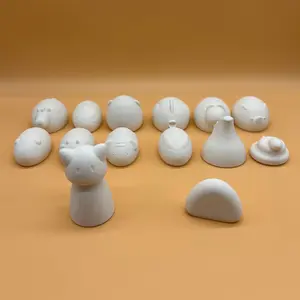 UNPAINTED Chinese Zodiac full set (14 Figures) Cat Rat Ox Tiger Rabbit Dragon Snake Horse Sheep Monkey Rooster Dog Boar Rice