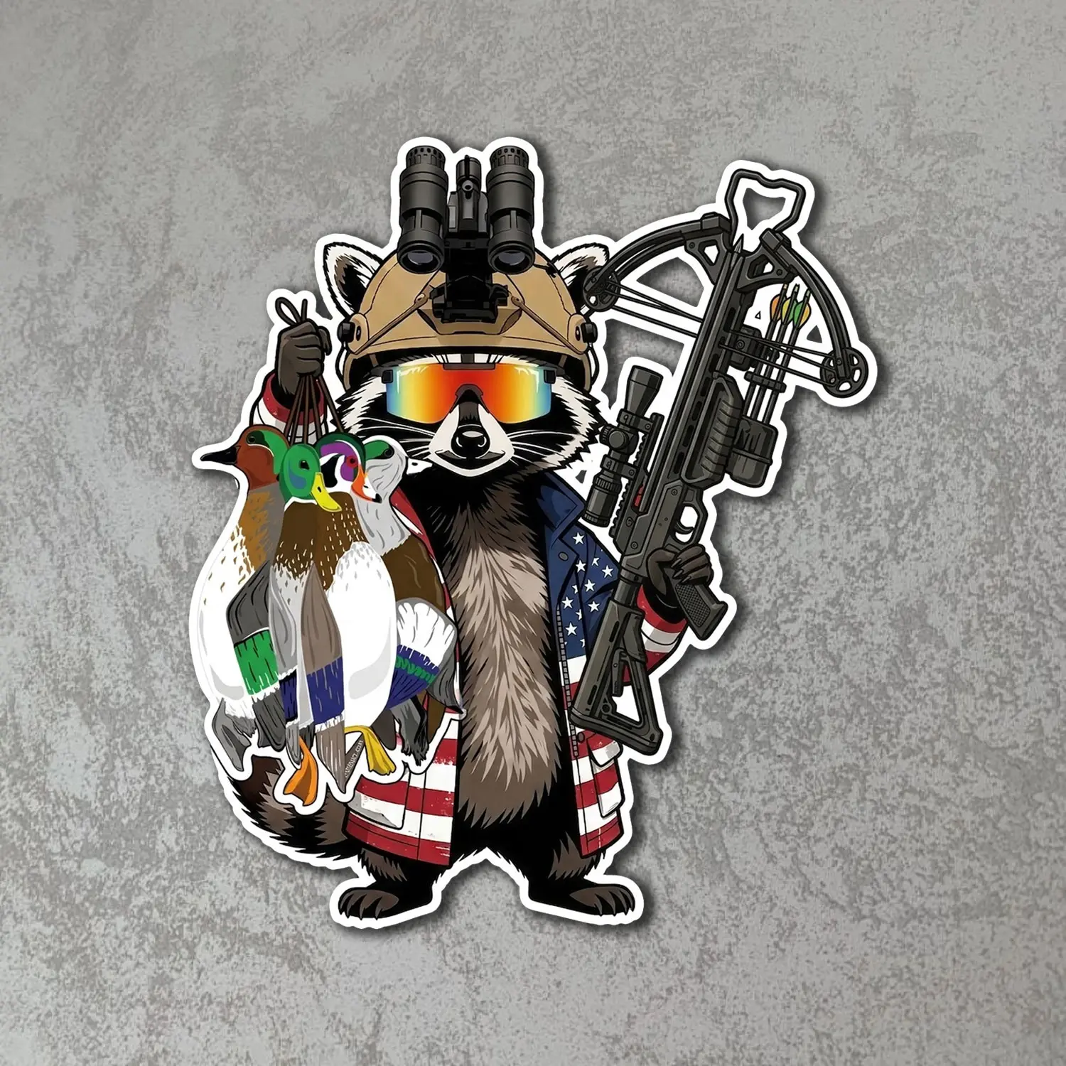 Coon Hunter Elite Vinyl Sticker, Waterproof Outdoor Decal for Laptop Tumbler Car Window, Hunting Gift