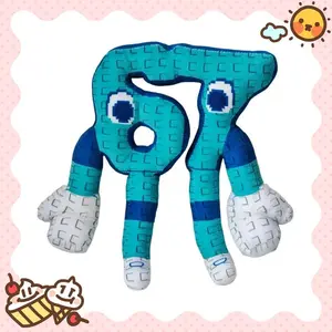 25cm STEAL A BRAINROT Blue No. 67 Plush Toy Cute House Dolls Game Surrounding Blue No. 67 Toys Soft Toys for Kids Birthday Gifts