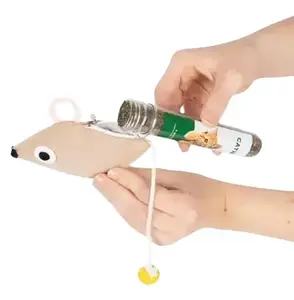Refillable Catnip Toy Mouse for Cats with 8g Catnip Tube