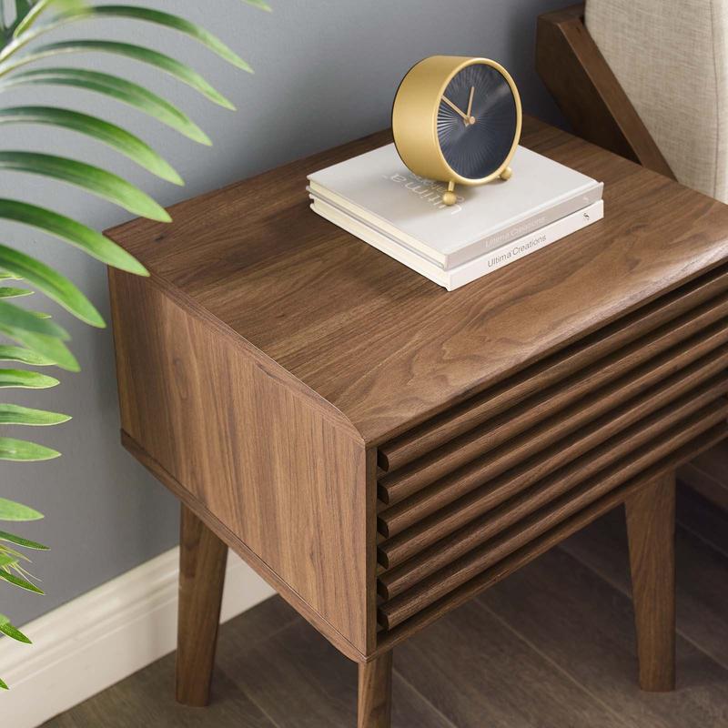Modway Render End Table in Walnut