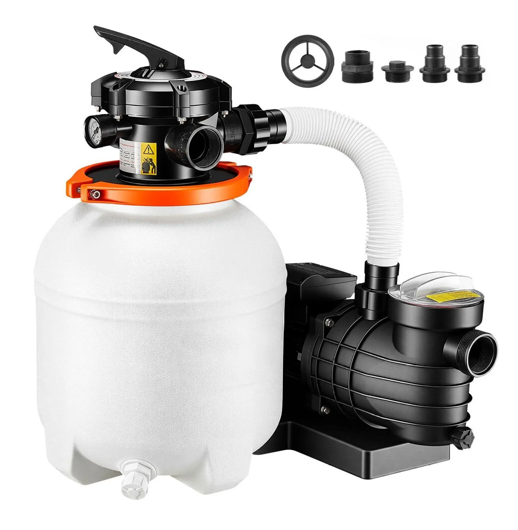 13 inch Pool Sand Filter Pump, 0.75 HP 3500 GPH Above Ground Pool Filter, 6-Way Valve, Pre-Assembled Core, Leak-Proof Design, Efficient Pool Filtration System