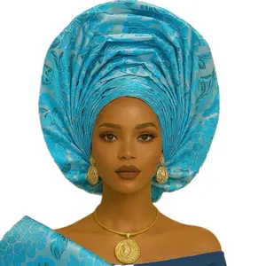 Autogele Gele and Ipele - Vibrant 3D Sego Gele Headwrap for Women's Fashion One Size Fits All Comfortable for All Seasons Perfect for Special Occasions