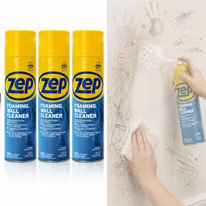 ZEP 18 oz. Foaming Wall Cleaner Household, Multi-Surface Foam Cleaner for Walls Tile & Vinyl, ZEP Cleans Woodwork and Wall Coverings, Effectively Removes Stains & Fingerprints, No Rinsing Needed Protects Painted Finishes