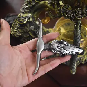 Belt Key Holder Keychain Unique Bull Skull Design Choice Of  Stones Silver Tone Necklace  Everyday Use You Will Love