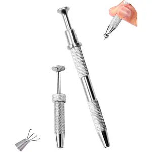 2 count Ball Grabber Tools Pack 316L Stainless Steel  Tool for Changing  Upgraded Anti-Slip Grip  Ball Tools for Threadless Flat  Earrings Stud