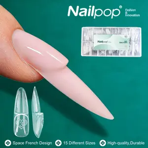 150pcs Nail Extension Forms - Space French, Precise Scale, Lightweight & Durable, DIY Nail Art