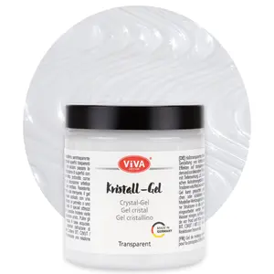 Viva Decor - Crystal Clay Glaze - Semi Transparent Crystal Gel 8.5 Ounces—Liquid Ceramic Glaze - Clear Liquid Patina - Made in Germany