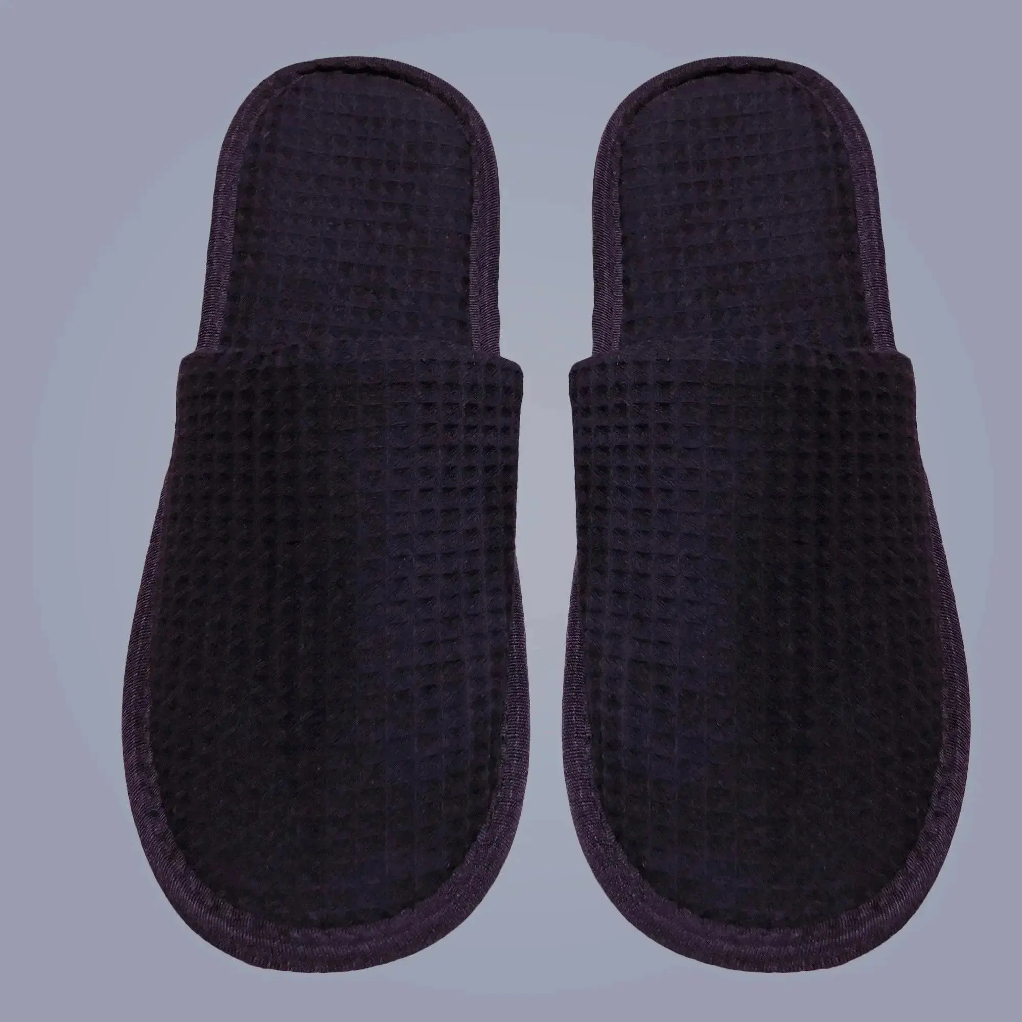 Women's Waffle Knit Cotton Slipper Shoe, Soft Closed-Toe Slide Footwear with Cushioned Footbed, Lightweight for Spa, Travel & Bridesmaid Gifts, Fabric, Housewarming Gifts, Compact, Gift For Bridesmaid Boxes
