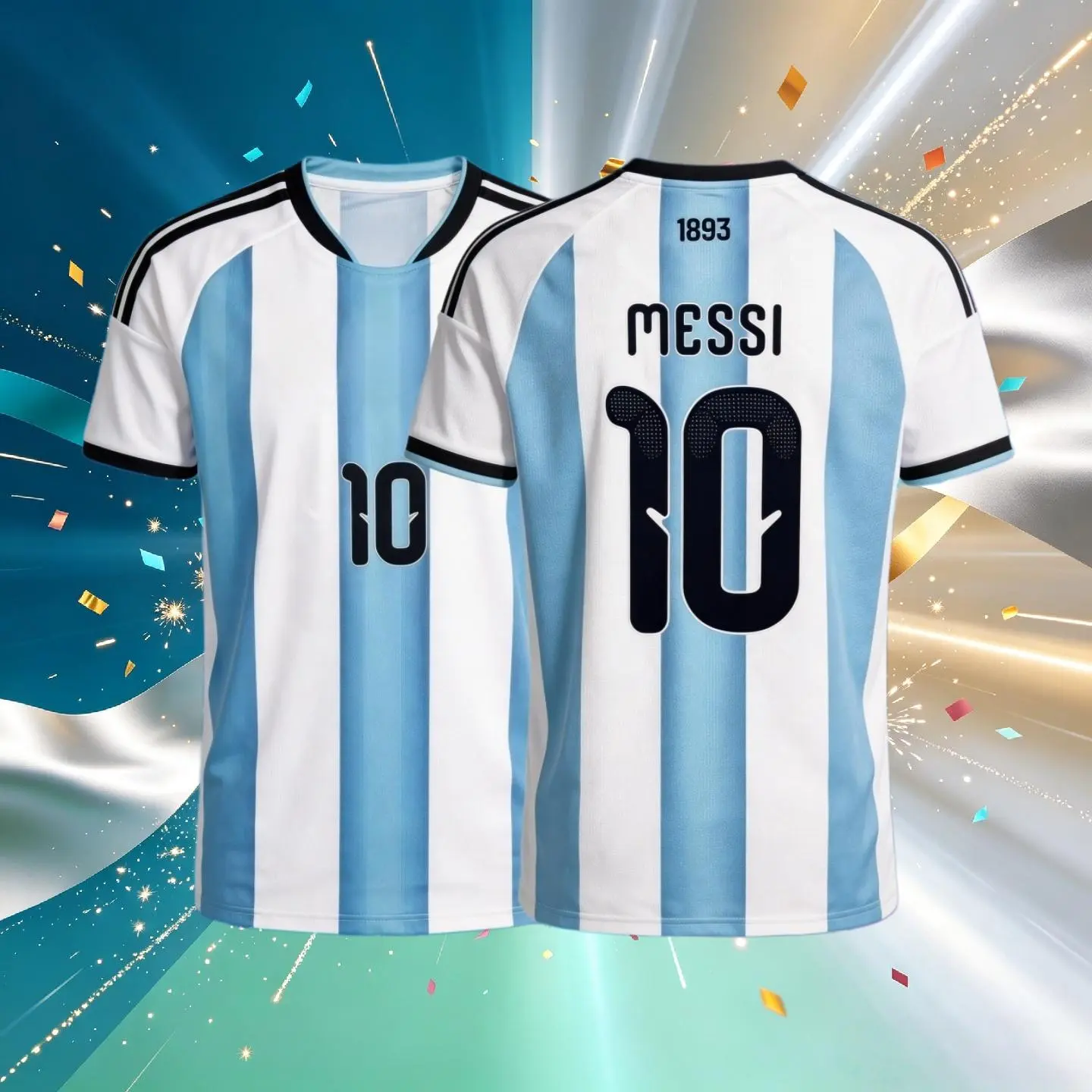 10# Messi 2026 Argentina Home Blue Short And Long Sleeve Soccer Jersey