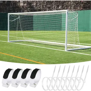 3mm Thicker Soccer Net, Full Size Soccer Goal Net, Durable Polyethylene Football Net with Velcro and Straps,24 x 8ft / 18 x 6.5ft / 10 x 6.5ft Soccer Replacement Nets (Post Not Included)