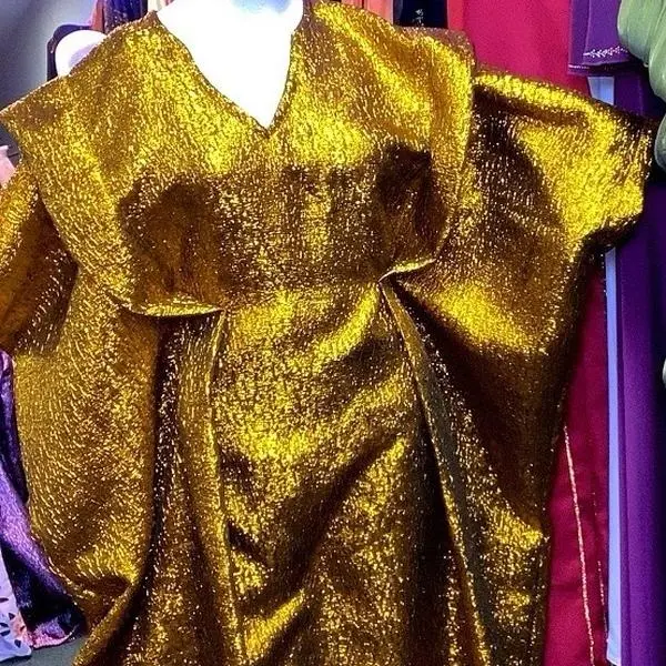 Richest Auntie brocade, comes in Gold, Purple and Gold/black mixed