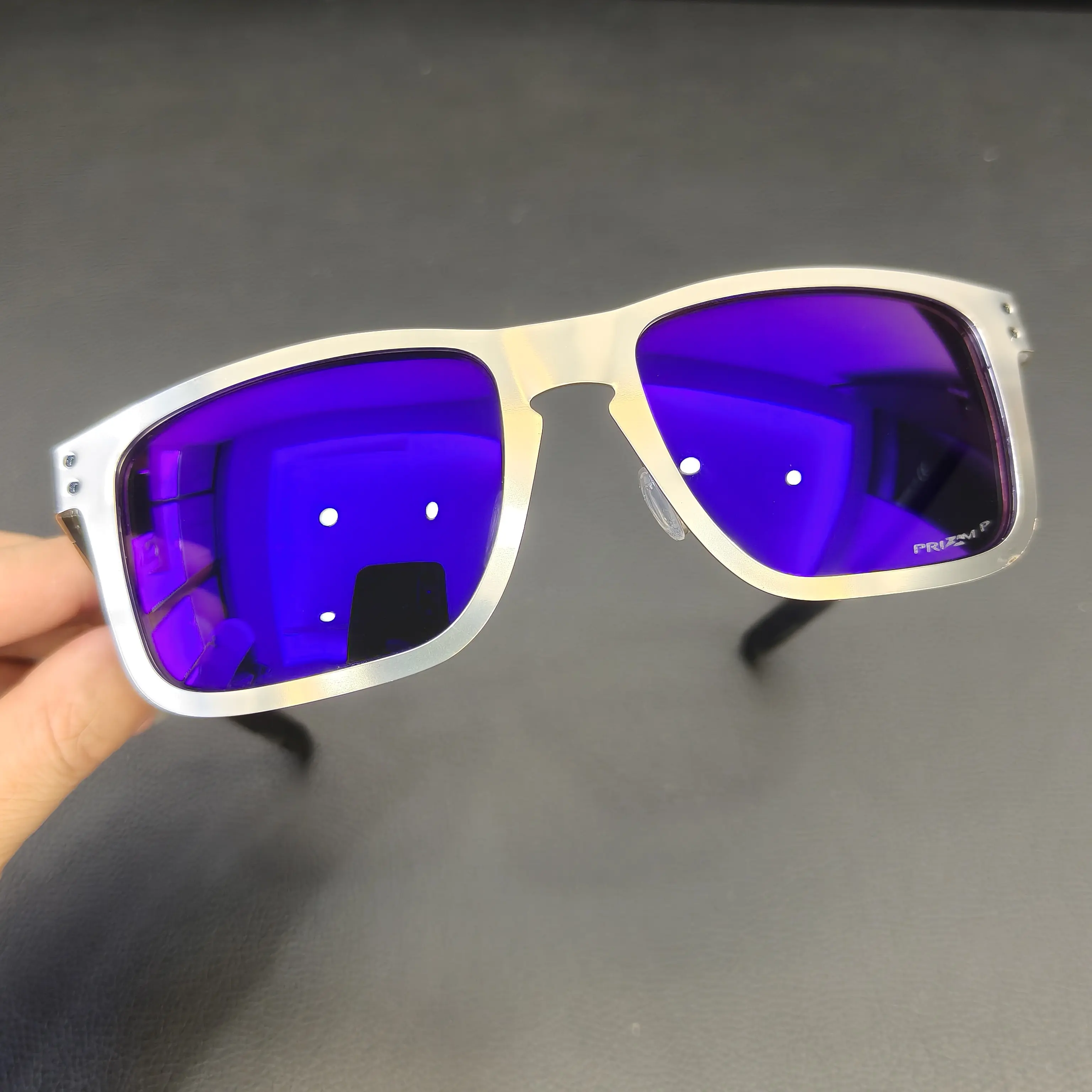 Holbrook-C12-Silvery Frame / Blue lens